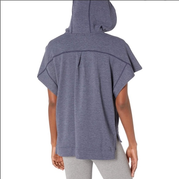 Smartwool Active Reset Hooded Pullover Short Sleeve Sweater Blue - S - Picture 2 of 10